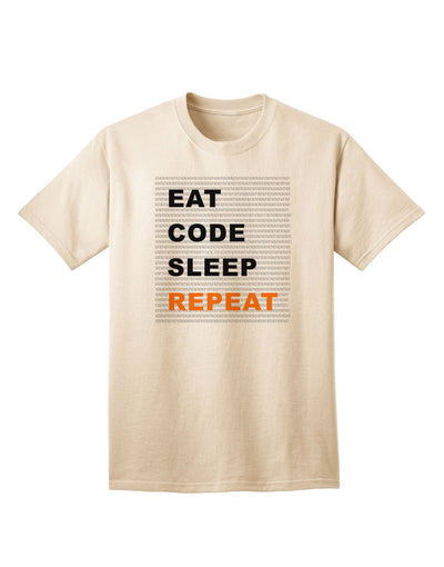 Premium Adult T-Shirt - Embrace Your Passion for Coding with the Eat Sleep Code Repeat Collection by TooLoud-Mens T-shirts-TooLoud-Natural-Small-Davson Sales