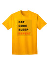 Premium Adult T-Shirt - Embrace Your Passion for Coding with the Eat Sleep Code Repeat Collection by TooLoud-Mens T-shirts-TooLoud-Gold-Small-Davson Sales