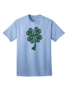 Premium Adult T-Shirt Featuring 3D Style Celtic Knot & 4 Leaf Clover Design-Mens T-shirts-TooLoud-Light-Blue-Small-Davson Sales