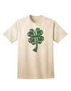 Premium Adult T-Shirt Featuring 3D Style Celtic Knot & 4 Leaf Clover Design-Mens T-shirts-TooLoud-Natural-Small-Davson Sales