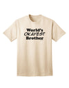 Premium Adult T-Shirt: World's Okayest Brother Design by TooLoud-Mens T-shirts-TooLoud-Natural-Small-Davson Sales