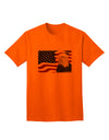 Premium Adult T-Shirt featuring the Majestic Bald Eagle and Patriotic USA Flag by TooLoud-Mens T-shirts-TooLoud-Orange-Small-Davson Sales