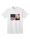 Premium Adult T-Shirt featuring the Majestic Bald Eagle and Patriotic USA Flag by TooLoud-Mens T-shirts-TooLoud-White-Small-Davson Sales
