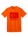 Premium Adult T-Shirt featuring the Turkey Flag and Text, exclusively by TooLoud-Mens T-shirts-TooLoud-Orange-Small-Davson Sales