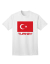 Premium Adult T-Shirt featuring the Turkey Flag and Text, exclusively by TooLoud-Mens T-shirts-TooLoud-White-Small-Davson Sales