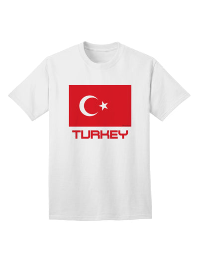 Premium Adult T-Shirt featuring the Turkey Flag and Text, exclusively by TooLoud-Mens T-shirts-TooLoud-White-Small-Davson Sales