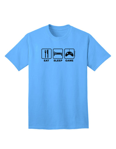 Premium Adult T-Shirt for Game Design Enthusiasts - Explore the Eat Sleep Game Collection by TooLoud-Mens T-shirts-TooLoud-Aquatic-Blue-Small-Davson Sales