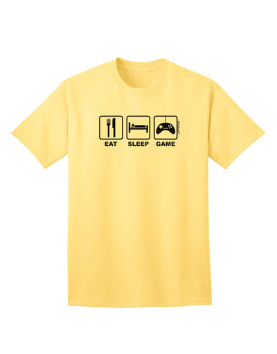 Premium Adult T-Shirt for Game Design Enthusiasts - Explore the Eat Sleep Game Collection by TooLoud-Mens T-shirts-TooLoud-Yellow-Small-Davson Sales