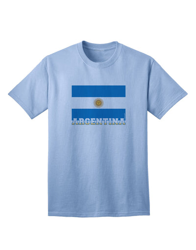 Premium Argentina Flag Adult T-Shirt - Authentic Design for Patriotic Wear-Mens T-shirts-TooLoud-Light-Blue-Small-Davson Sales