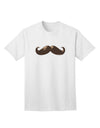 Premium Big Brown Mustache Adult T-Shirt - Uniquely Designed for Style and Comfort-Mens T-shirts-TooLoud-White-Small-Davson Sales