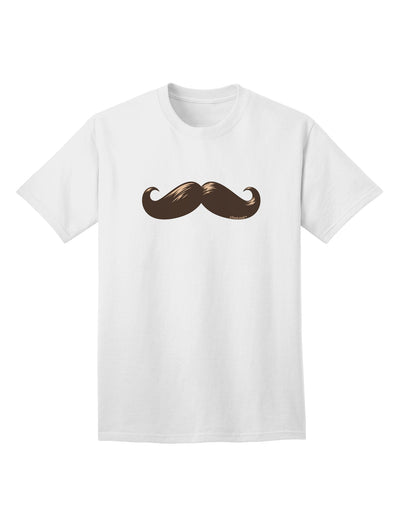 Premium Big Brown Mustache Adult T-Shirt - Uniquely Designed for Style and Comfort-Mens T-shirts-TooLoud-White-Small-Davson Sales