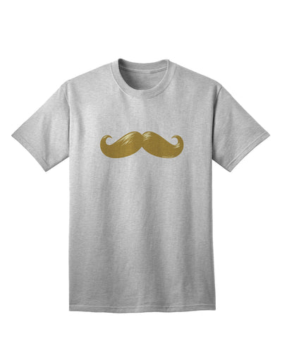 Premium Big Gold Blonde Mustache Adult T-Shirt - A Statement Piece for Trendsetters-Mens T-shirts-TooLoud-AshGray-Small-Davson Sales