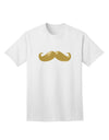 Premium Big Gold Blonde Mustache Adult T-Shirt - A Statement Piece for Trendsetters-Mens T-shirts-TooLoud-White-Small-Davson Sales