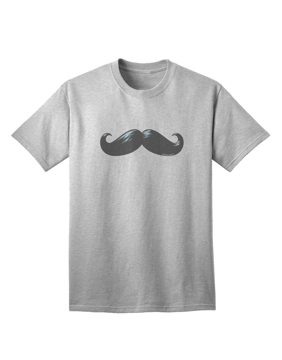 Premium Big Gray Mustache Adult T-Shirt - Stylish Comfort for the Modern Individual-Mens T-shirts-TooLoud-White-Small-Davson Sales