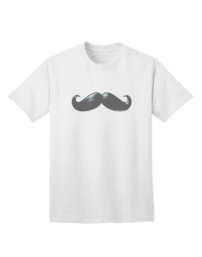 Premium Big Gray Mustache Adult T-Shirt - Stylish Comfort for the Modern Individual-Mens T-shirts-TooLoud-White-Small-Davson Sales