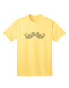 Premium Big Silver White Mustache Adult T-Shirt - A Statement Piece for the Modern Individual-Mens T-shirts-TooLoud-Yellow-Small-Davson Sales