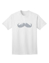 Premium Big Silver White Mustache Adult T-Shirt - A Statement Piece for the Modern Individual-Mens T-shirts-TooLoud-White-Small-Davson Sales