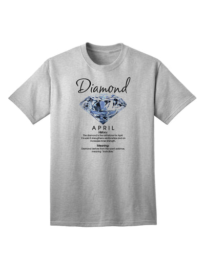 Premium Birthstone Diamond Adult T-Shirt - Elegance Meets Comfort-Mens T-shirts-TooLoud-AshGray-Small-Davson Sales