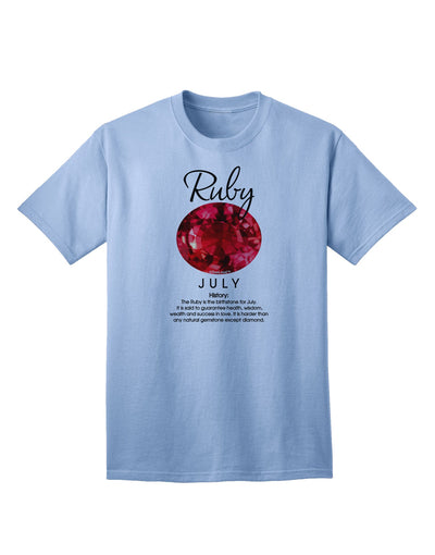 Premium Birthstone Ruby Adult T-Shirt - A Unique Expression of Elegance-Mens T-shirts-TooLoud-Light-Blue-Small-Davson Sales