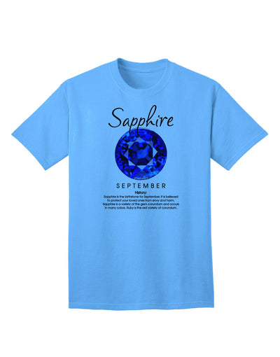 Premium Birthstone Sapphire Adult T-Shirt - Elegance Meets Comfort-Mens T-shirts-TooLoud-Aquatic-Blue-Small-Davson Sales