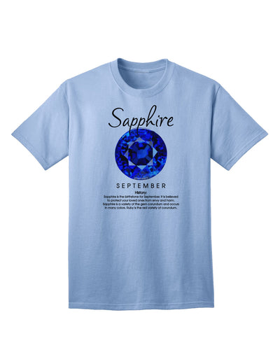 Premium Birthstone Sapphire Adult T-Shirt - Elegance Meets Comfort-Mens T-shirts-TooLoud-Light-Blue-Small-Davson Sales