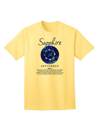 Premium Birthstone Sapphire Adult T-Shirt - Elegance Meets Comfort-Mens T-shirts-TooLoud-Yellow-Small-Davson Sales