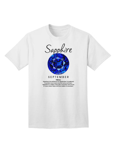 Premium Birthstone Sapphire Adult T-Shirt - Elegance Meets Comfort-Mens T-shirts-TooLoud-White-Small-Davson Sales