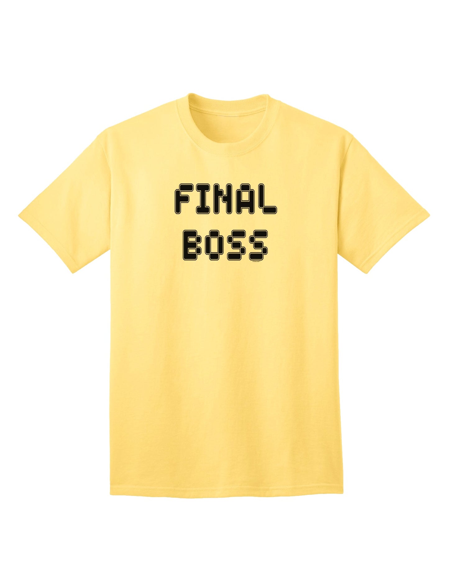 Premium Boss Day Adult T-Shirt - Elevate Your Style with the Final Boss Text-Mens T-shirts-TooLoud-Yellow-Small-Davson Sales