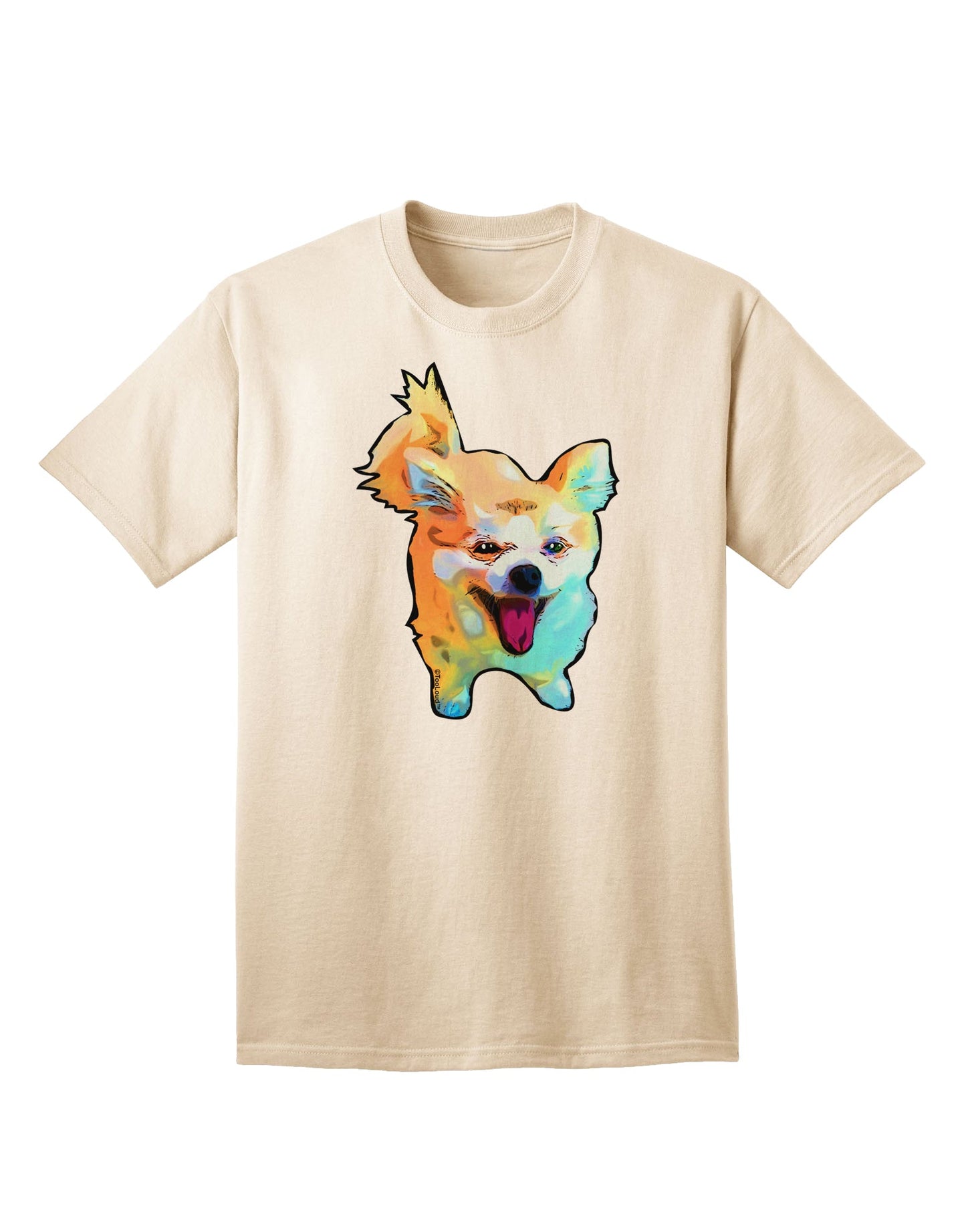 Premium Cartoon Pomeranian Adult T-Shirt - Exclusive Ecommerce Collection-Mens T-shirts-TooLoud-Natural-Small-Davson Sales