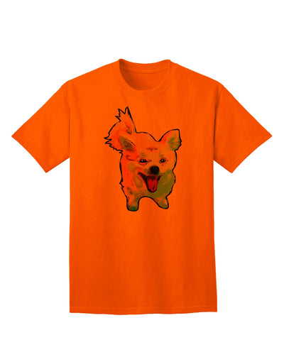 Premium Cartoon Pomeranian Adult T-Shirt - Exclusive Ecommerce Collection-Mens T-shirts-TooLoud-Orange-Small-Davson Sales