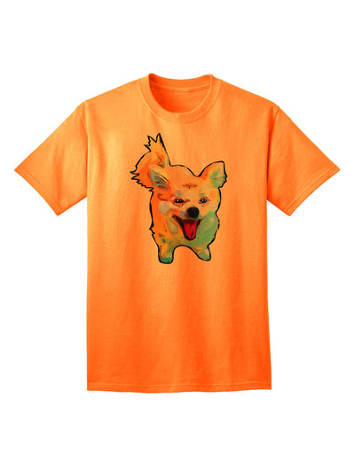 Premium Cartoon Pomeranian Adult T-Shirt - Exclusive Ecommerce Collection-Mens T-shirts-TooLoud-Neon-Orange-Small-Davson Sales