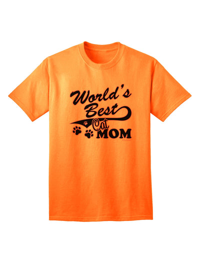 Premium Cat Mom Adult T-Shirt by TooLoud - Unmatched Quality for Feline Enthusiasts-Mens T-shirts-TooLoud-Neon-Orange-Small-Davson Sales