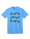 Premium Christmas Lights Red and Green Adult T-Shirt - Festive Ecommerce Collection-Mens T-shirts-TooLoud-Aquatic-Blue-Small-Davson Sales