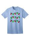 Premium Christmas Lights Red and Green Adult T-Shirt - Festive Ecommerce Collection-Mens T-shirts-TooLoud-Light-Blue-Small-Davson Sales