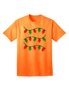 Premium Christmas Lights Red and Green Adult T-Shirt - Festive Ecommerce Collection-Mens T-shirts-TooLoud-Neon-Orange-Small-Davson Sales