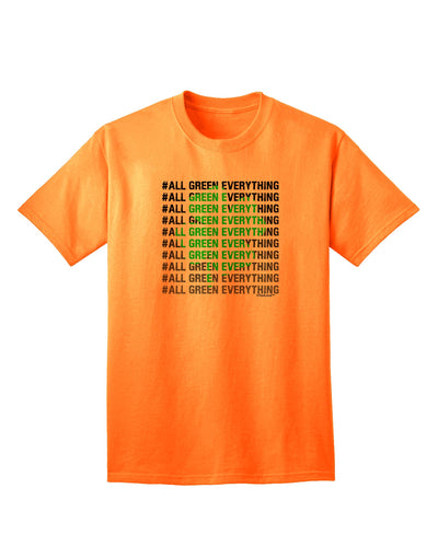 Premium Collection: All Green Everything - Clover Adult T-Shirt for the Eco-Conscious Shopper-Mens T-shirts-TooLoud-Neon-Orange-Small-Davson Sales