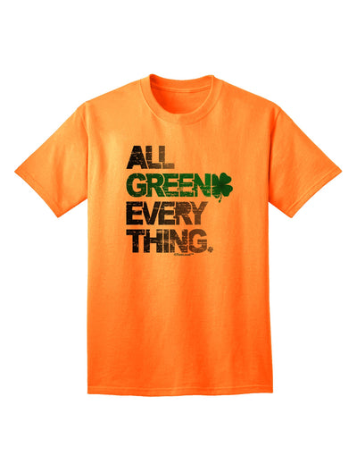 Premium Collection: All Green Everything - Distressed Adult T-Shirt for the Eco-Conscious Fashionista-Mens T-shirts-TooLoud-Neon-Orange-Small-Davson Sales