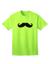 Premium Collection: Big Fancy Mustache Adult T-Shirt - Elegance Meets Comfort-Mens T-shirts-TooLoud-Neon-Green-Small-Davson Sales