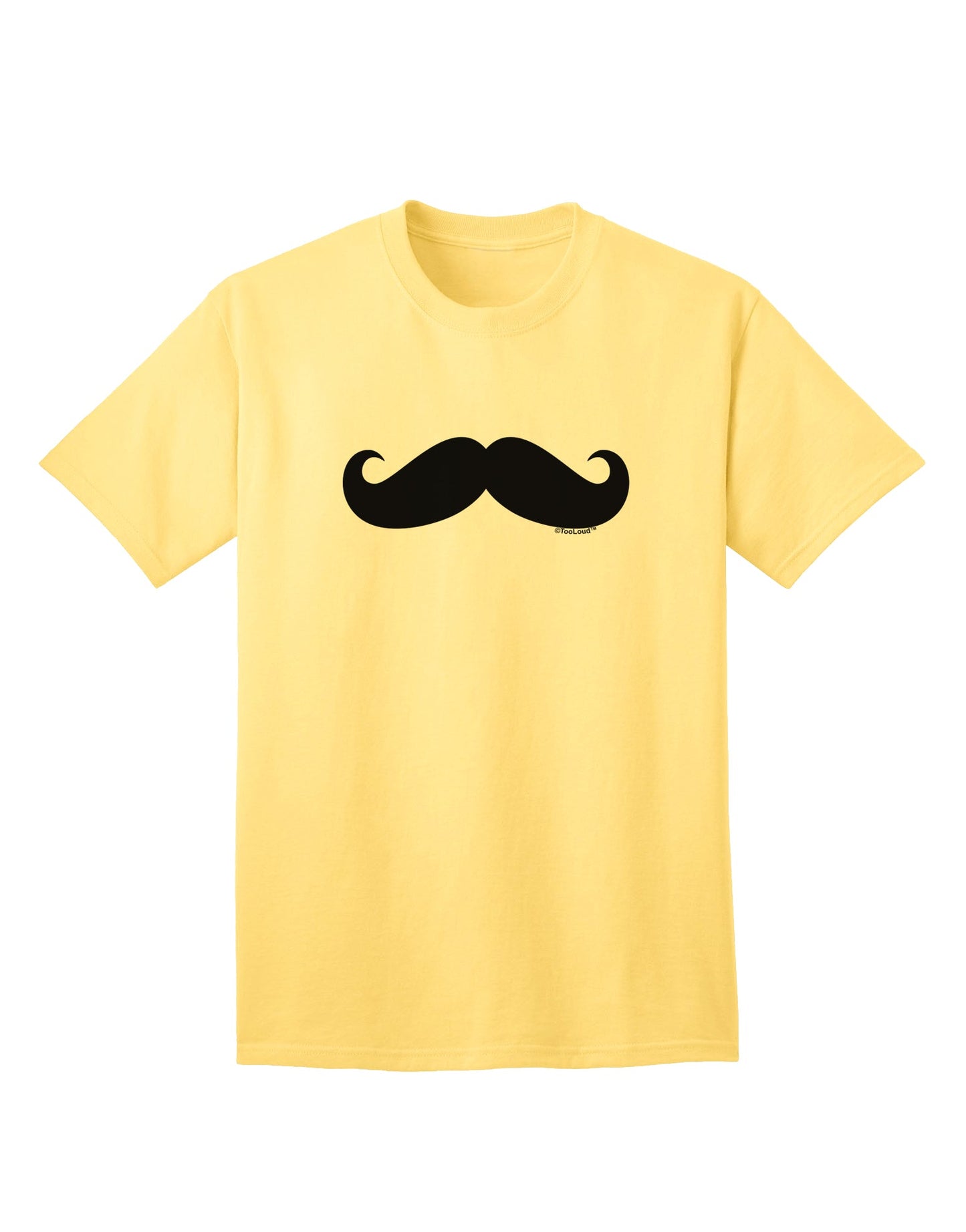 Premium Collection: Big Fancy Mustache Adult T-Shirt - Elegance Meets Comfort-Mens T-shirts-TooLoud-Yellow-Small-Davson Sales