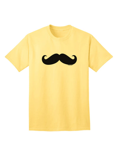 Premium Collection: Big Fancy Mustache Adult T-Shirt - Elegance Meets Comfort-Mens T-shirts-TooLoud-Yellow-Small-Davson Sales