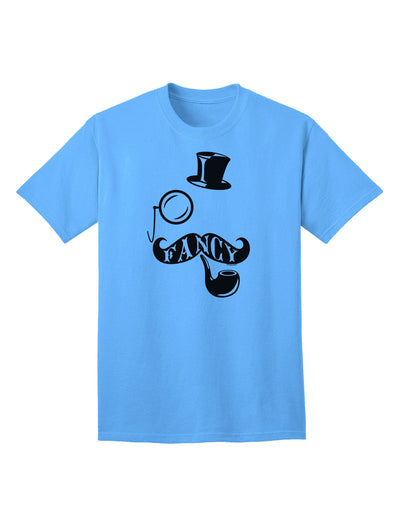 Premium Collection: Fancy Tophat, Mustache, Pipe, and Monocle - Adult T-Shirt for the Discerning Gentleman-Mens T-shirts-TooLoud-Aquatic-Blue-Small-Davson Sales