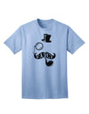 Premium Collection: Fancy Tophat, Mustache, Pipe, and Monocle - Adult T-Shirt for the Discerning Gentleman-Mens T-shirts-TooLoud-Light-Blue-Small-Davson Sales