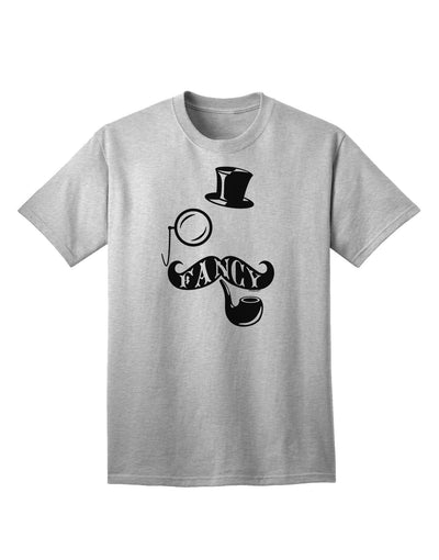 Premium Collection: Fancy Tophat, Mustache, Pipe, and Monocle - Adult T-Shirt for the Discerning Gentleman-Mens T-shirts-TooLoud-AshGray-Small-Davson Sales