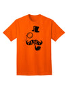 Premium Collection: Fancy Tophat, Mustache, Pipe, and Monocle - Adult T-Shirt for the Discerning Gentleman-Mens T-shirts-TooLoud-Orange-Small-Davson Sales