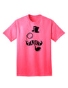 Premium Collection: Fancy Tophat, Mustache, Pipe, and Monocle - Adult T-Shirt for the Discerning Gentleman-Mens T-shirts-TooLoud-Neon-Pink-Small-Davson Sales