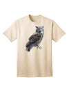 Premium Collection: Great Horned Owl Photo Adult T-Shirt-Mens T-shirts-TooLoud-Natural-Small-Davson Sales