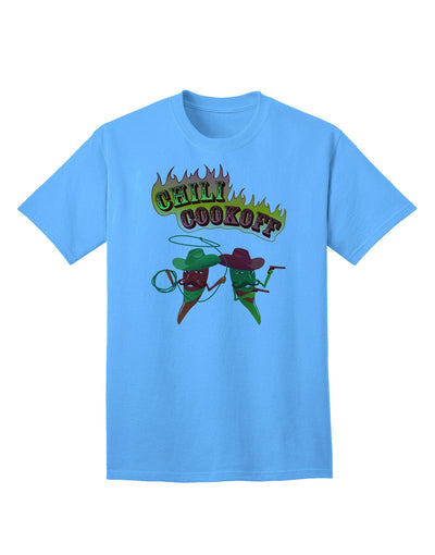 Premium Cowboy Chili Cookoff Adult T-Shirt - Ecommerce Exclusive-Mens T-shirts-TooLoud-Aquatic-Blue-Small-Davson Sales