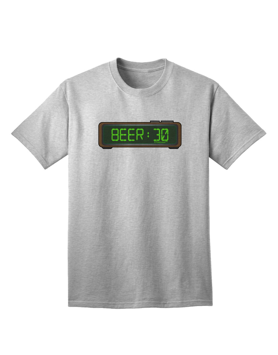 Premium Digital Clock Adult T-Shirt - Beer 30 Design by TooLoud-Mens T-shirts-TooLoud-White-Small-Davson Sales