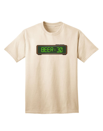 Premium Digital Clock Adult T-Shirt - Beer 30 Design by TooLoud-Mens T-shirts-TooLoud-Natural-Small-Davson Sales