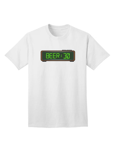 Premium Digital Clock Adult T-Shirt - Beer 30 Design by TooLoud-Mens T-shirts-TooLoud-White-Small-Davson Sales